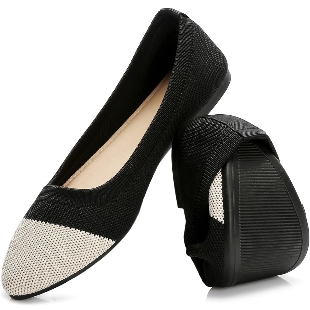 Heawish Black and White Flats Women’s size 7
